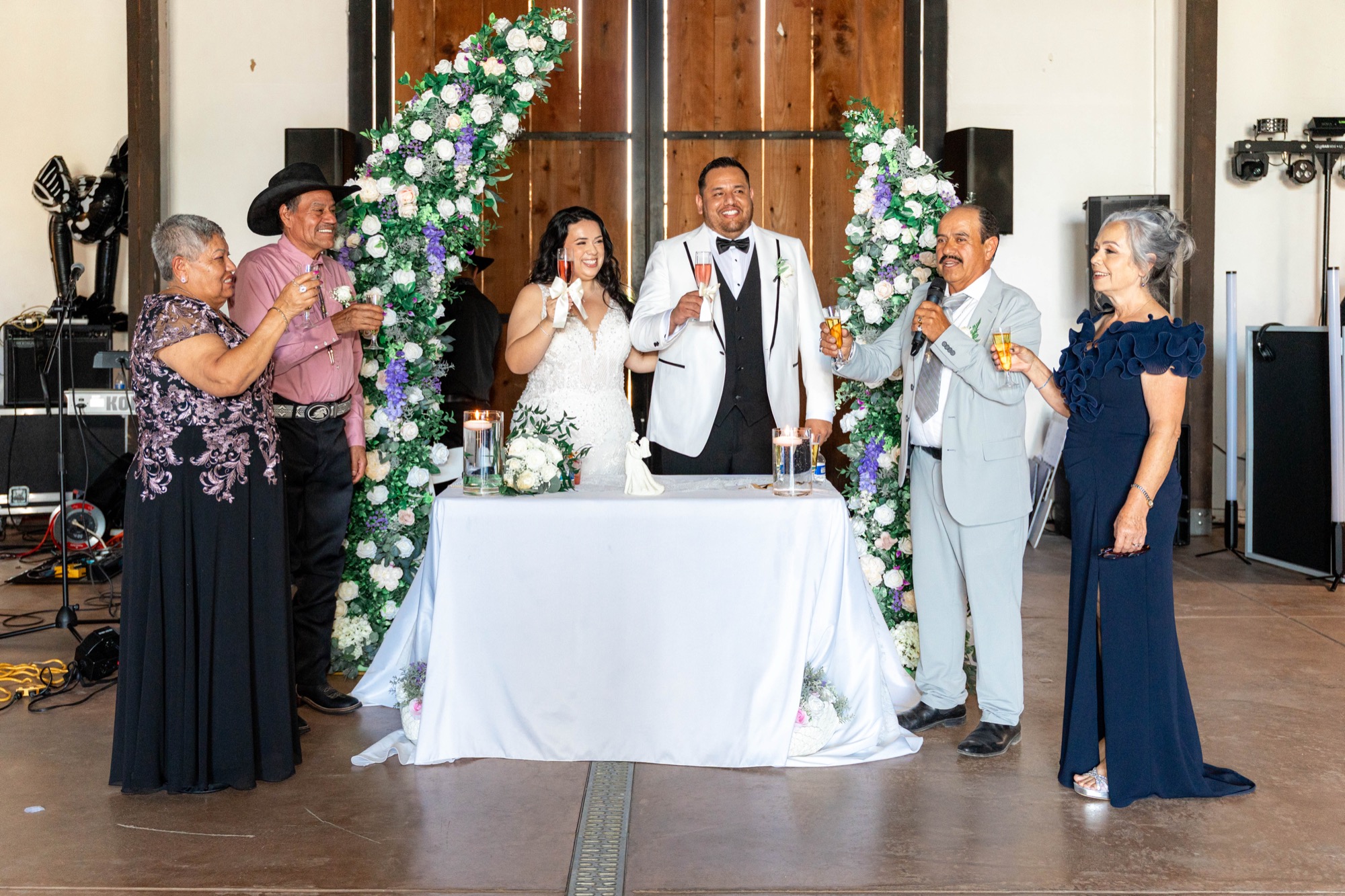 St. Vincent de Paul Church & Robledo Barn wedding photo